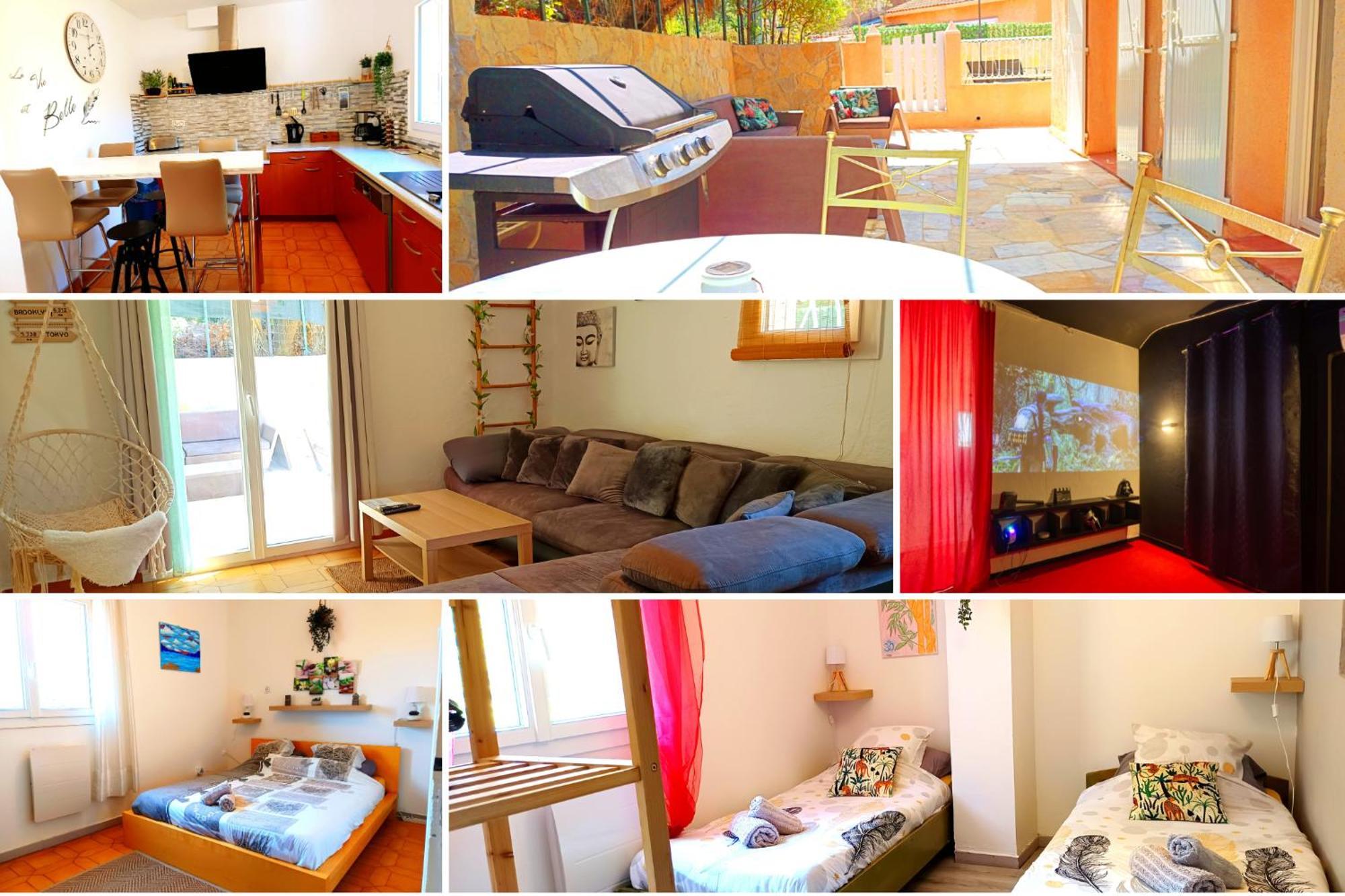 Villa Nais 126M2-Zen-Salle Cinema-Piscine La Valette-du-Var Luaran gambar